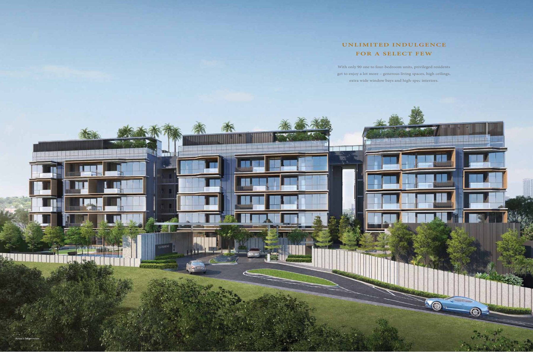 Three blocks (artist’s impression)